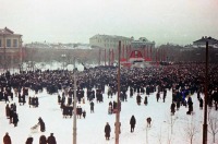 Саратов - Митинг на площади Революции в день смерти И.В.Сталина 5 марта 1953г.
