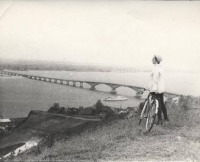 Саратов - Вид на Волгу и мост с Соколовой горы