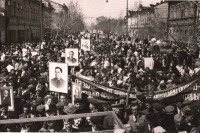 Саратов - 1 мая 1949 года на Первомайской улице