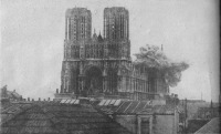 Франция - Shell Explosion Cathedral at Rheims Франция