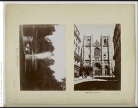Франция - Нант. Кафедральный собор и озеро в парке, 1898