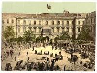 Франция - Ницца. Дворец Префектуры и уличная торговля