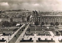 Париж - Перспектива садf Тюильри, холма Монмартр и  Le Sacre Coeur