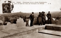 Париж - Paris, panorama vers la butte montmartre, pris du haut de l'arc de triomphe de l'Etoile Франция,  Иль-де-Франс,  Париж