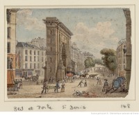 Париж - Бульвар и Ворота Сен-Дени, 1829