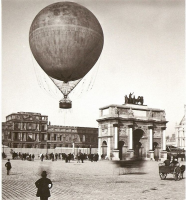 Париж - Воздушный шар в центре Парижа, Франция, 1878