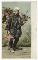 Япония - Японская женщина, продавец цветов, 1904