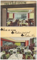 Старые магазины, рестораны и другие учреждения - Интерьер ресторана в Айс Клубе, Висконсин
