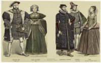 Ретро мода - Английский мужской и женский костюм XVI в.