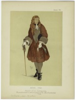 Ретро мода - Английский мужской костюм XVIII  в.  Мужчина в пальто, 1702