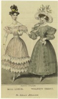 Ретро мода - Английский женский костюм 1820-1819. Бальное и прогулочное платья