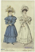 Ретро мода - Английский женский костюм 1820-1819. Дорожное и вечернее платья