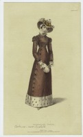 Ретро мода - Английский женский костюм 1820-1819. Платье для променада