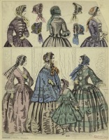 Ретро мода - Женский костюм. Англия, 1850-1859. Новейшие модели, май 1853