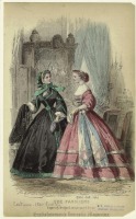 Ретро мода - Женский костюм. Англия, 1860-1869. Модные платья, 1861