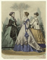 Ретро мода - Женский костюм. Англия, 1860-1869. Платья для прогулок, 1868