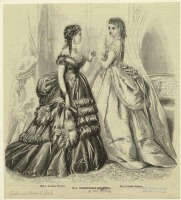 Ретро мода - Женский костюм. Англия, 1860-1869. Модные платья, 1869