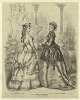 Ретро мода - Женский костюм. Англия, 1860-1869. Платья для прогулок, 1869