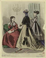 Ретро мода - Женский костюм. Англия, 1860-1869. Модные платья, 1868