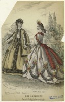 Ретро мода - Женский костюм. Англия, 1860-1869. Модные платья, 1863