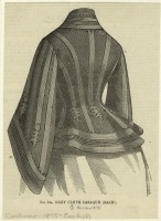 Ретро мода - Женский костюм. Англия, 1870-1879. Серый жакет с аппликацией, 1875