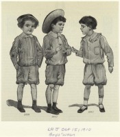 Ретро мода - Детский костюм, 1910-1919. Одежда для мальчиков, 1910