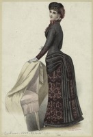 Ретро мода - Женский костюм. Франция, 1880-1889. Одежда для визитов, 1888