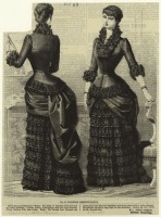 Ретро мода - Женский костюм. Франция, 1880-1889. Вечерний туалет, 1883