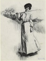 Ретро мода - Женщина гольфист