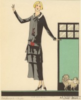 Ретро мода - Костюм 1920-1929. Чёрное платье с бантом