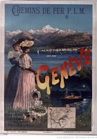 Плакаты - Железные дороги. Женева и озеро Леман, 1895