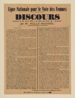 Плакаты - Речь Нелли Руссель, 1914