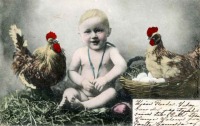 Ретро открытки - Датская пасхальная открытка
