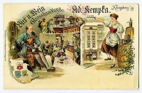 Ретро открытки - Kеnigsberg. Оптовая торговля вином и пивом Ad. Kempka