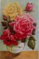 Ретро открытки - Букет любимых роз