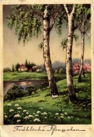 Ретро открытки - Счастливого праздника Пятидесятница