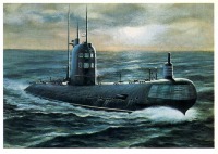 Ретро открытки - Подводная лодка 