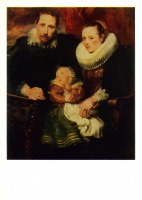 Ретро открытки - Антонис Ван Дейк. Семейный портрет.