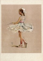 Ретро открытки - Ученица балетного училища