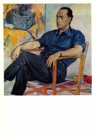 Ретро открытки - П.Д.Корин. Портрет Ренато Гуттузо.1961 г.