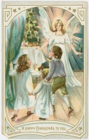 Ретро открытки - Рождественские Ангелы