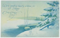 Ретро открытки - Сердечные пожелания в Рождество