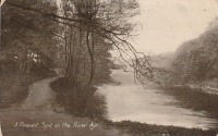 Ретро открытки - Вид на реку.