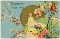 Ретро открытки - Поздравления с Днём рождения