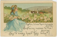 Ретро открытки - Пасхальные цветы