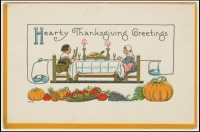 Ретро открытки - Приветствия в День благодарения, 1913