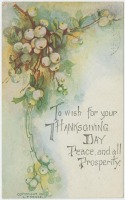 Ретро открытки - Мира и процветания в День благодарения, 1911