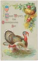 Ретро открытки - Пожелания в День благодарения, 1909