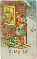 Ретро открытки - Весёлого Рождества