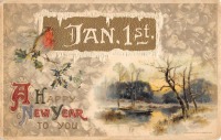 Ретро открытки - С Новым Годом. 1 января